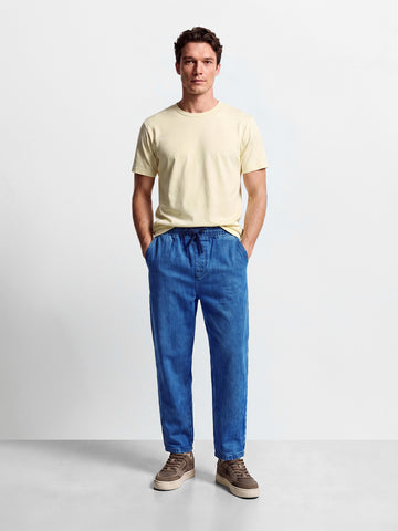 Men's Blue Loose Fit Solid Street Wear Jeans