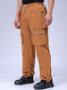 Men's Yellow Relaxed Fit Utility Joggers
