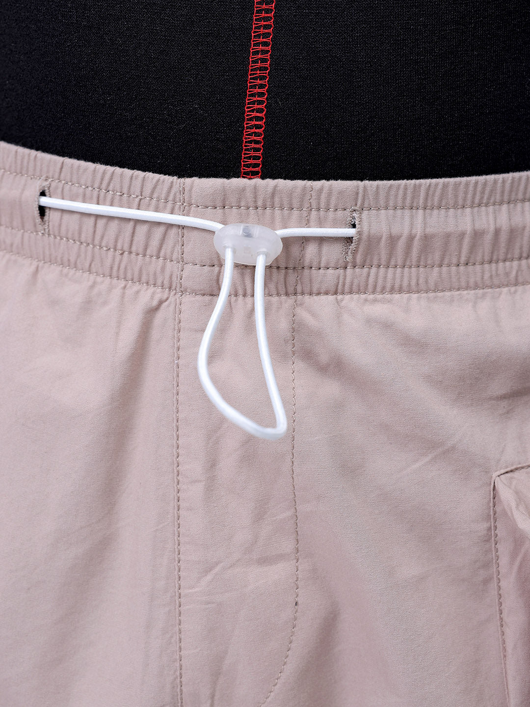 Men's Beige Relaxed Fit Utility Joggers