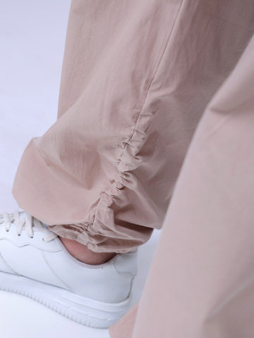 Men's Beige Relaxed Fit Utility Joggers