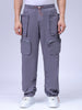 Men's Grey Relaxed Fit Utility Joggers