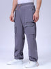 Men's Grey Relaxed Fit Utility Joggers