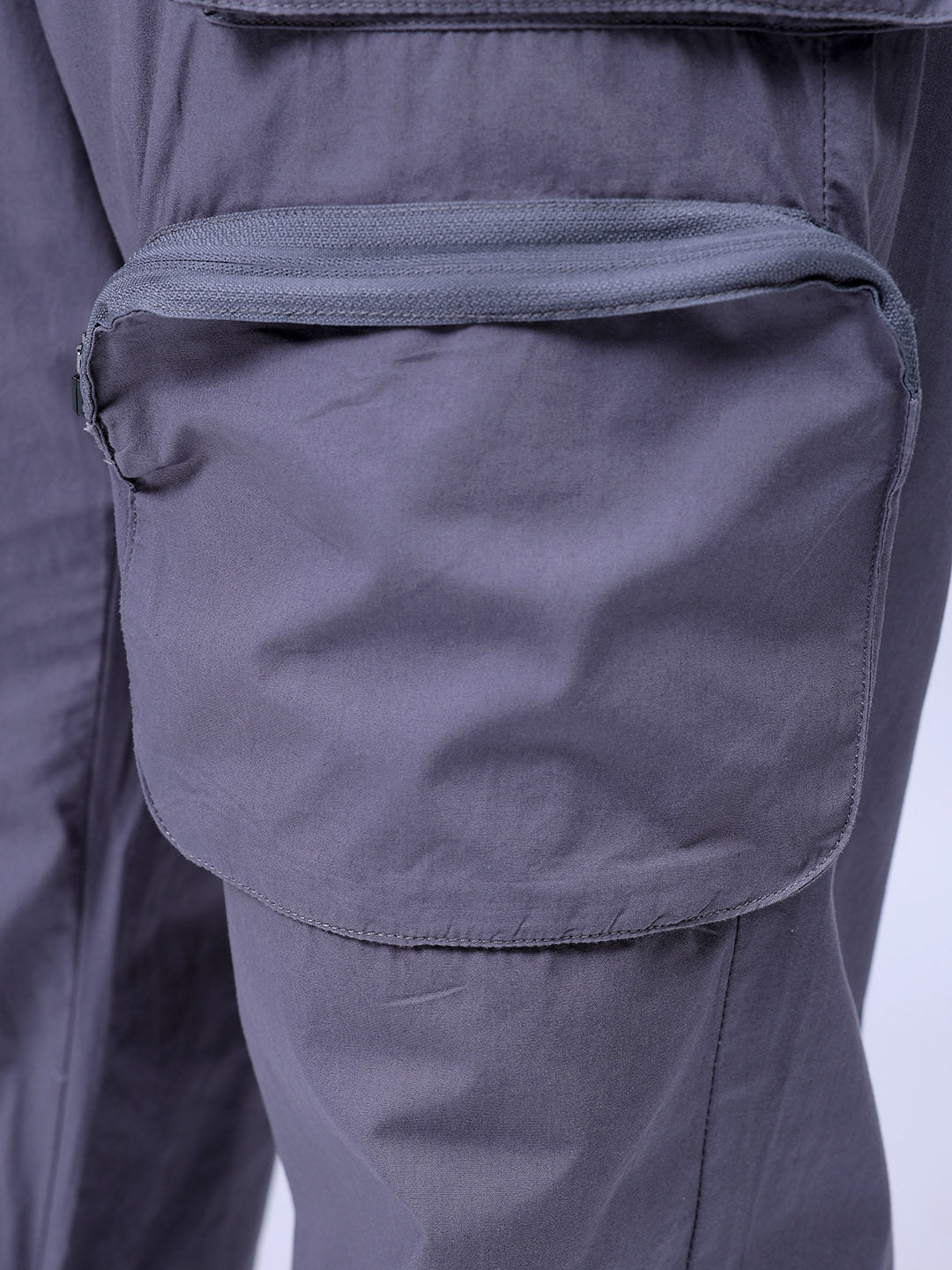 Men's Grey Relaxed Fit Utility Joggers