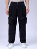 Men's Black Relaxed Fit Utility Joggers