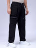 Men's Black Relaxed Fit Utility Joggers