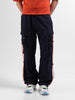 Men Navy Blue Relaxed Fit Solid Joggers