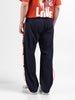 Men Navy Blue Relaxed Fit Solid Joggers