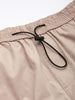 Men's Beige Relaxed Fit Solid Utility Cargo Jogger