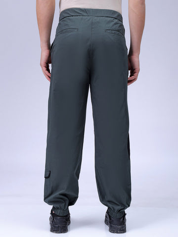 Men's Green Loose Fit Casual Joggers