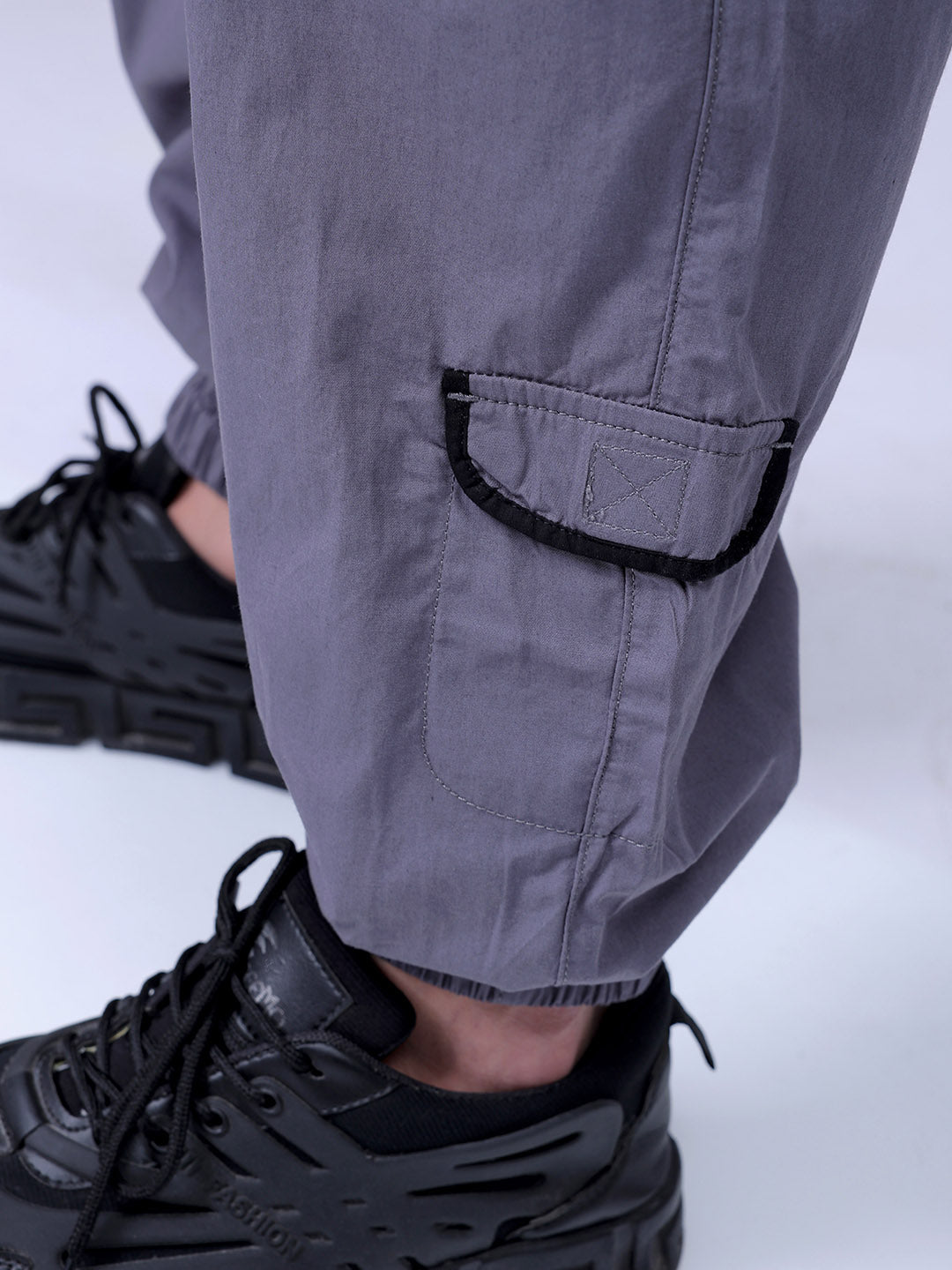 Men's Grey Loose Fit Casual Joggers