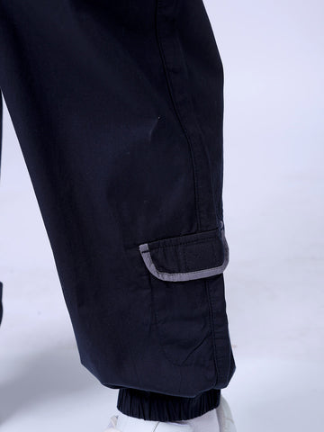 Men's Navy Loose Fit Casual Joggers