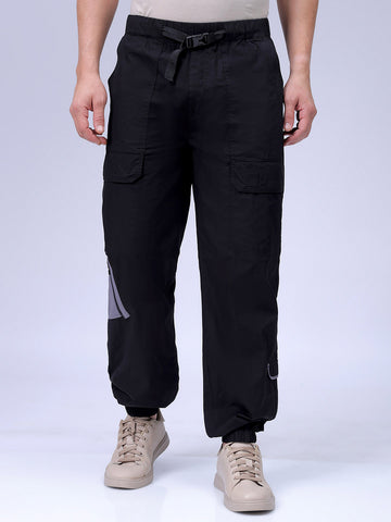 Men's Black Loose Fit Casual Joggers