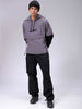 Men's Grey Relaxed Fit Colourblocked Utility Jacket
