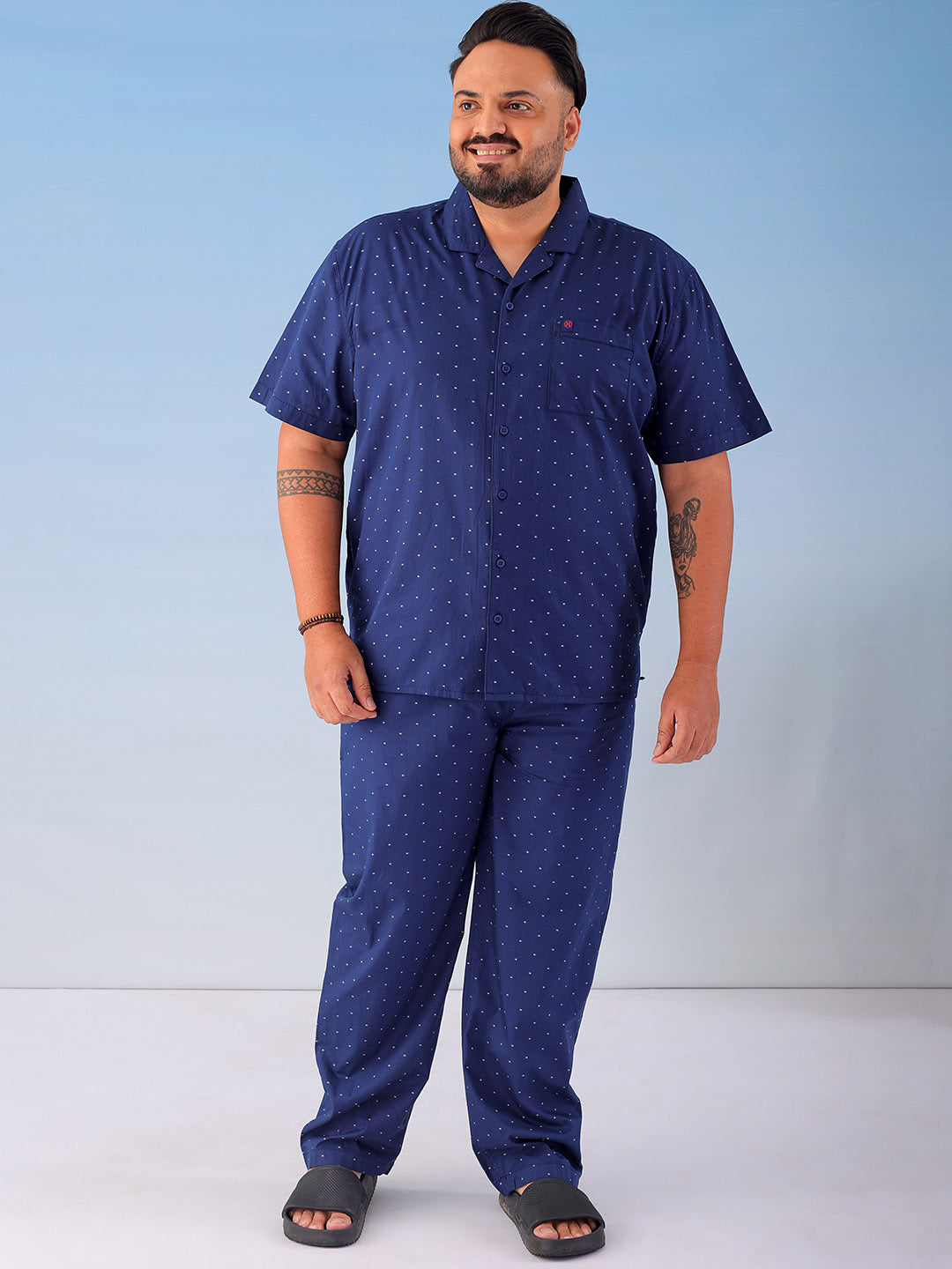 Shop Men's Printed Plus Size Lounge Set Online.