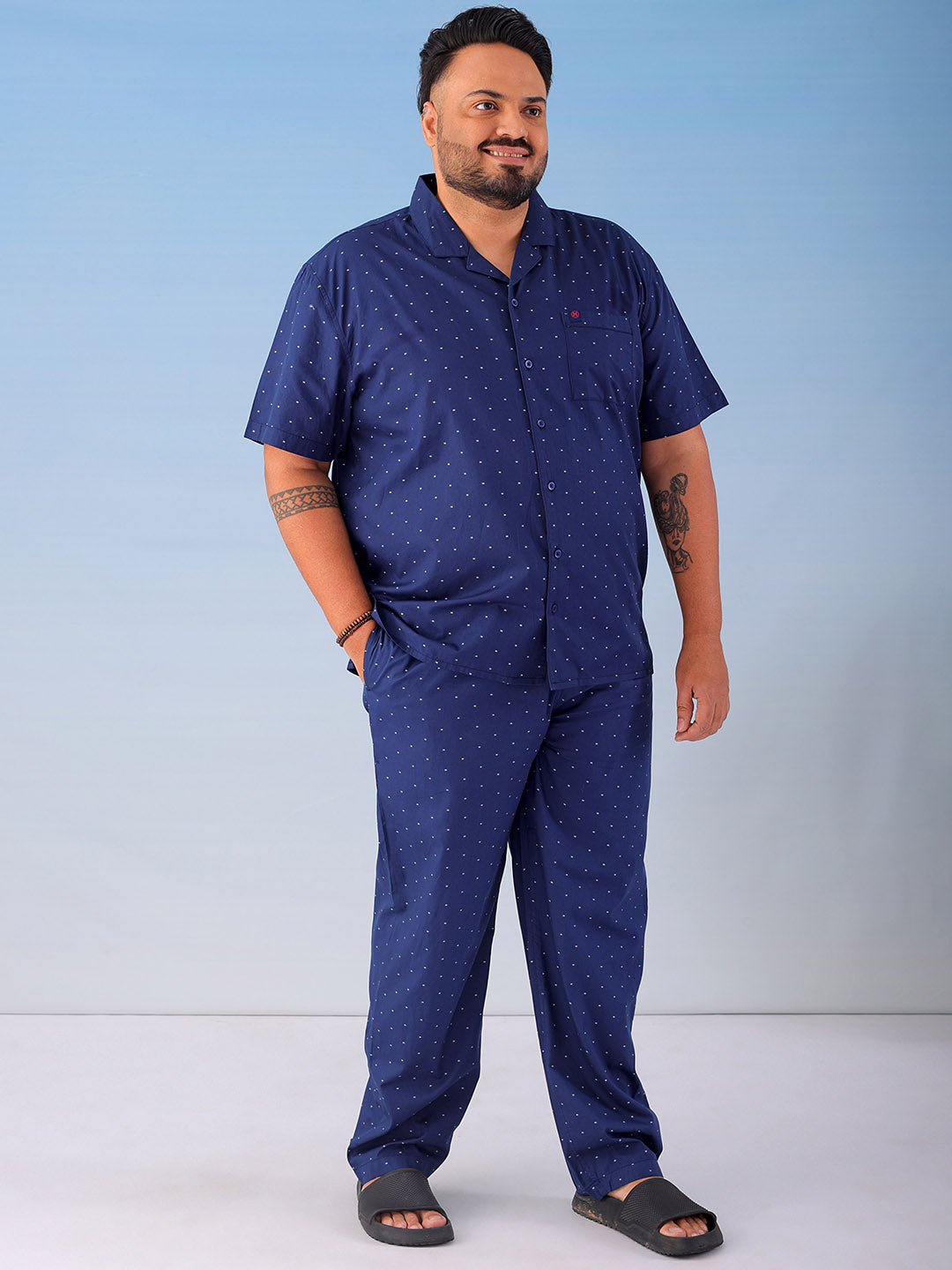 Shop Men's Printed Plus Size Lounge Set Online.