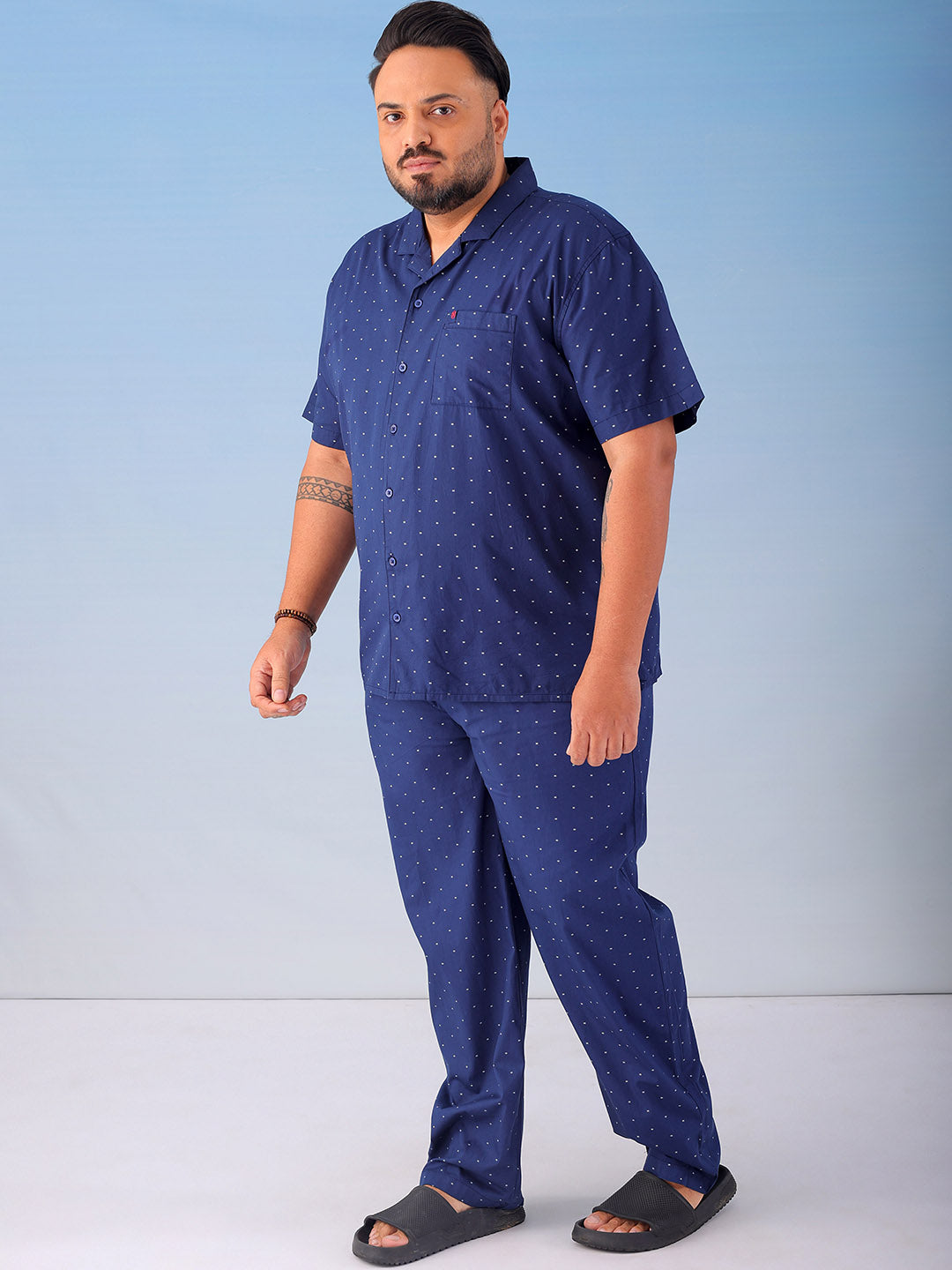 Shop Men's Printed Plus Size Lounge Set Online.