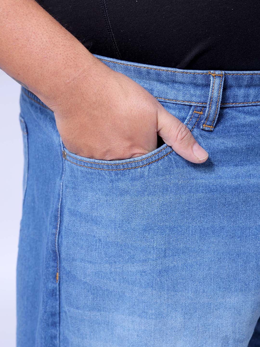 Men's Blue Baggy Fit Casual Jeans