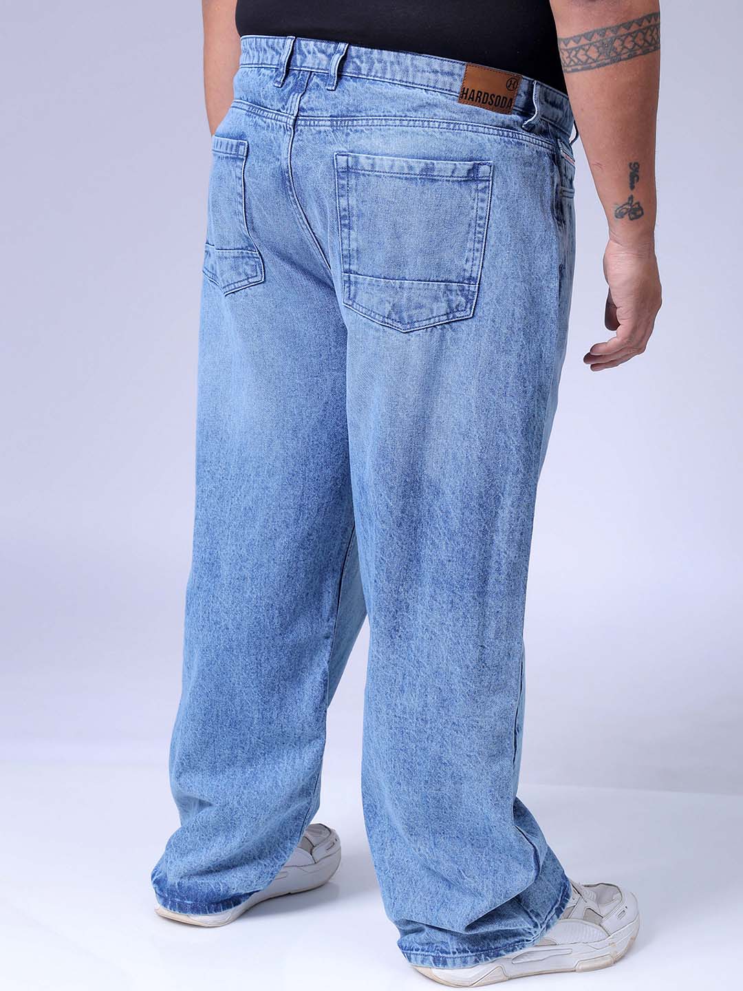 Men's Blue Baggy Fit Casual Jeans