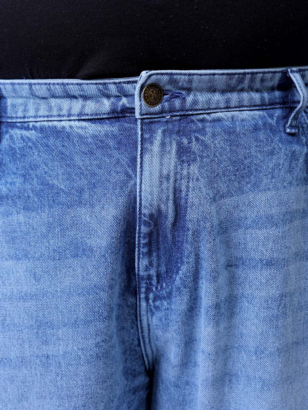 Men's Blue Baggy Fit Casual Jeans