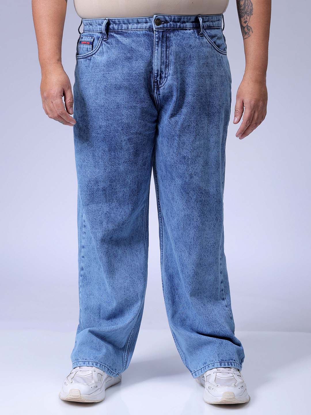 Men's Blue Baggy Fit Casual Jeans