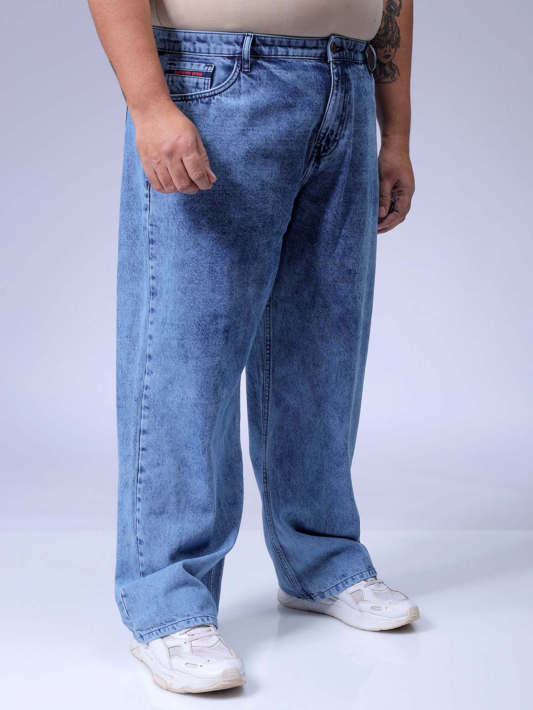 Men's Blue Baggy Fit Casual Jeans