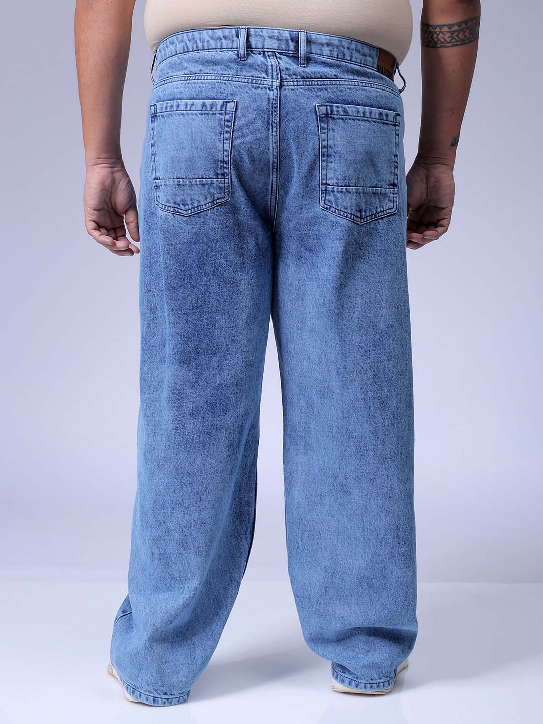 Men's Blue Baggy Fit Casual Jeans