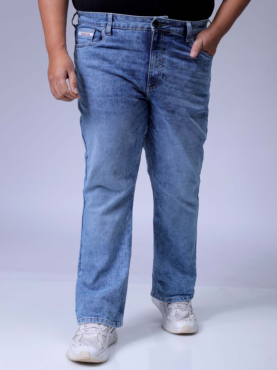 Men's Blue Bootcut Fit Casual Jeans