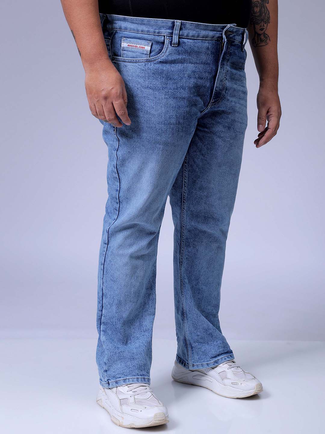 Men's Blue Bootcut Fit Casual Jeans