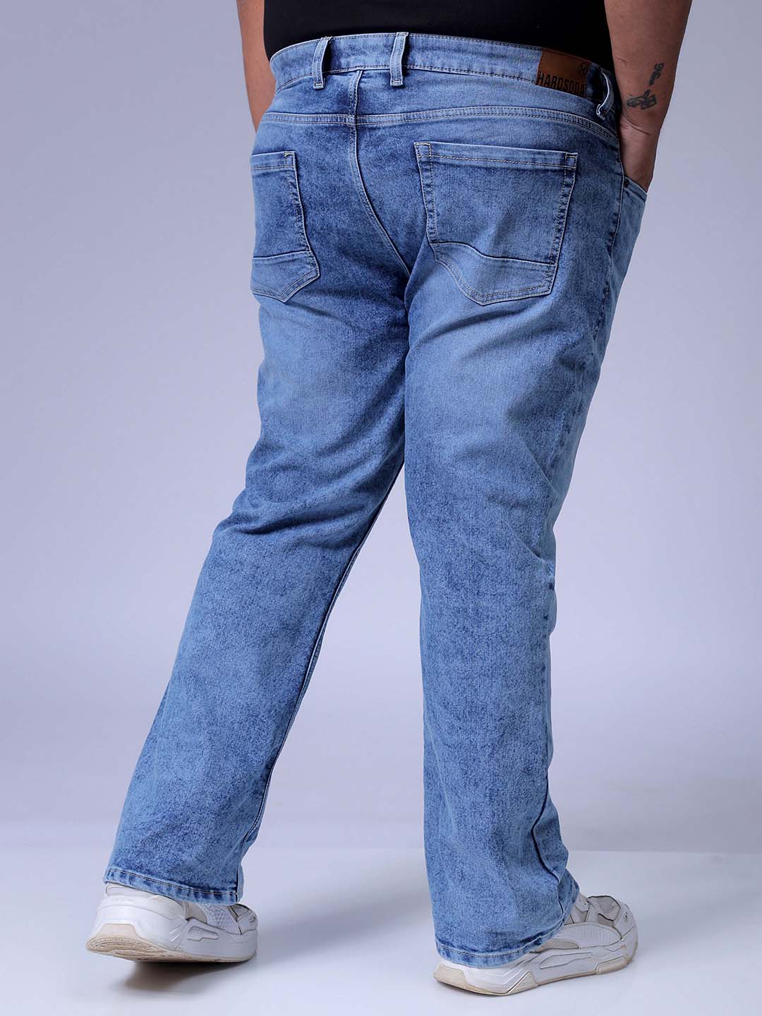 Men's Blue Bootcut Fit Casual Jeans