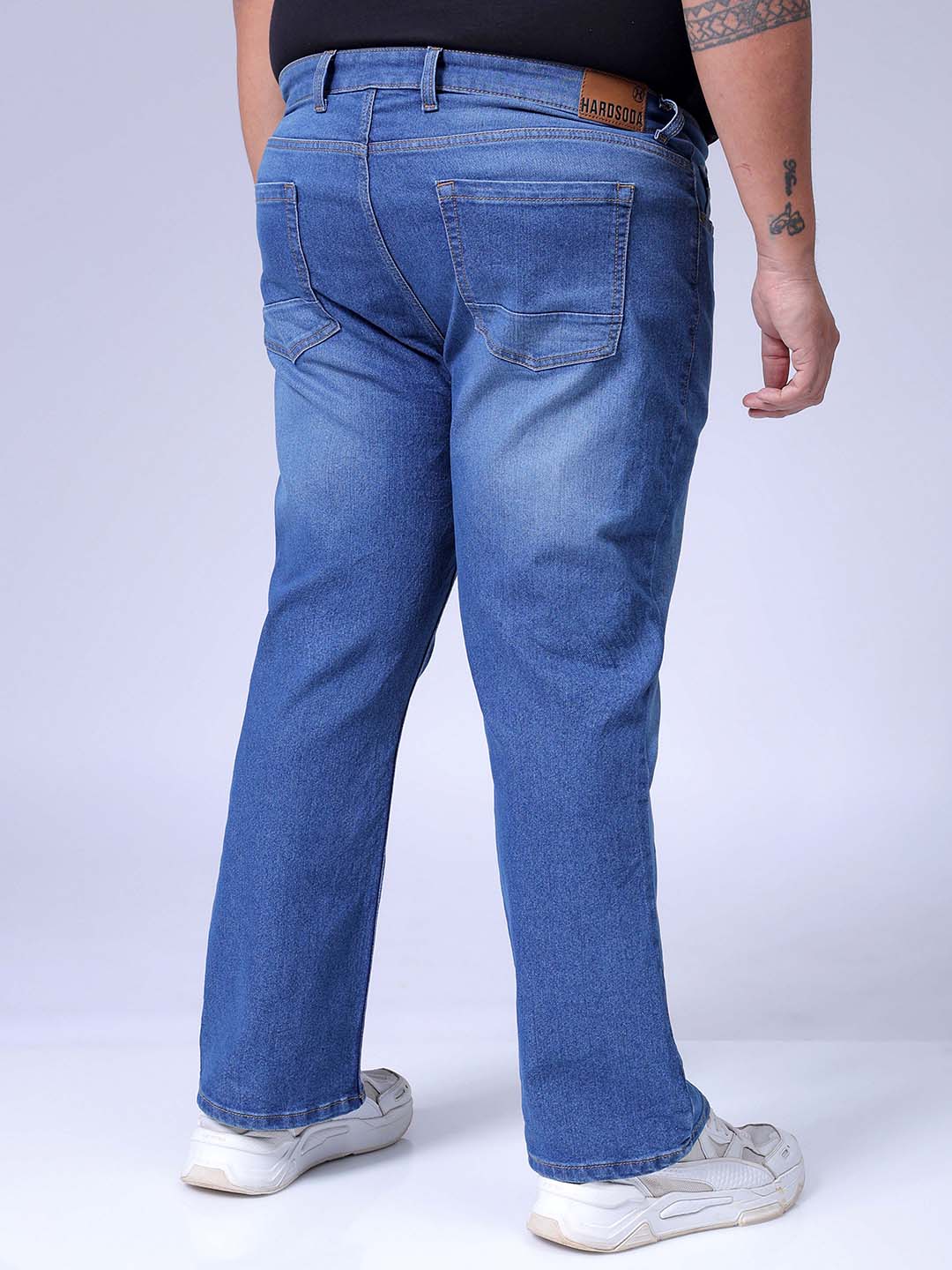 Men's Blue Bootcut Fit Casual Jeans