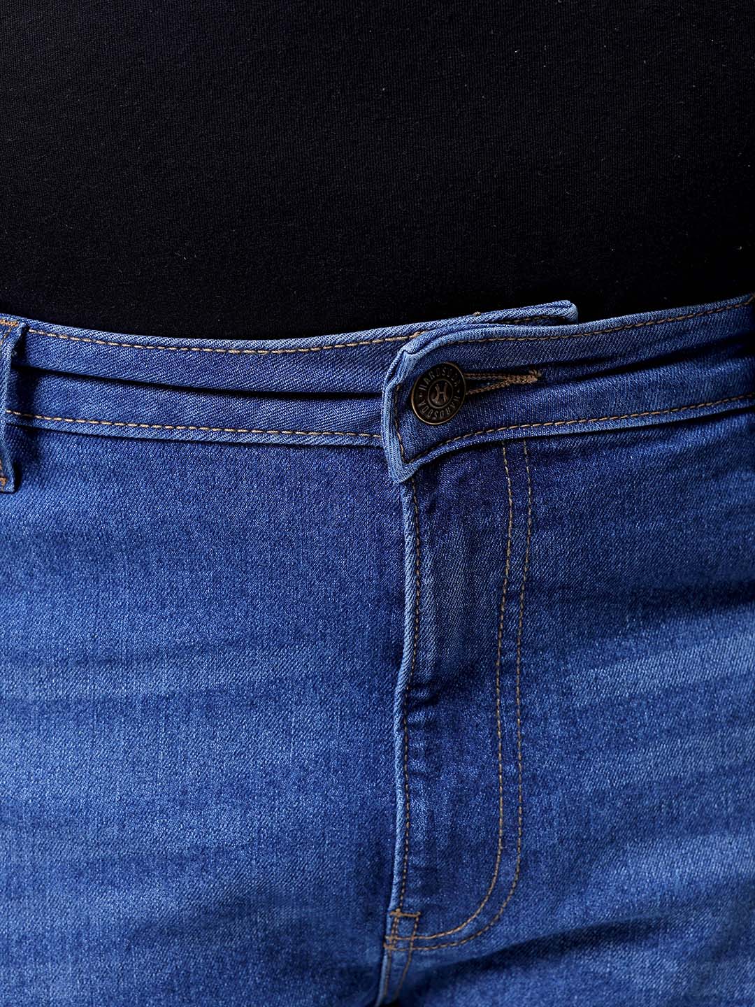 Men's Blue Bootcut Fit Casual Jeans
