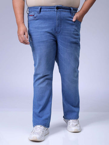 Men's Blue Bootcut Fit Casual Jeans
