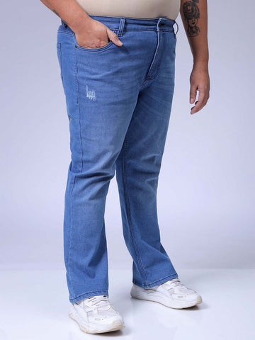 Men's Blue Bootcut Fit Casual Jeans