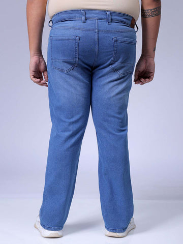 Men's Blue Bootcut Fit Casual Jeans