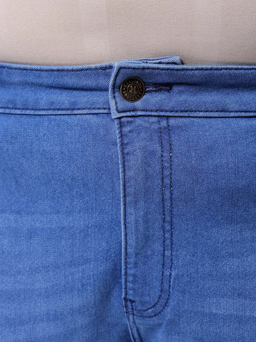 Men's Blue Bootcut Fit Casual Jeans
