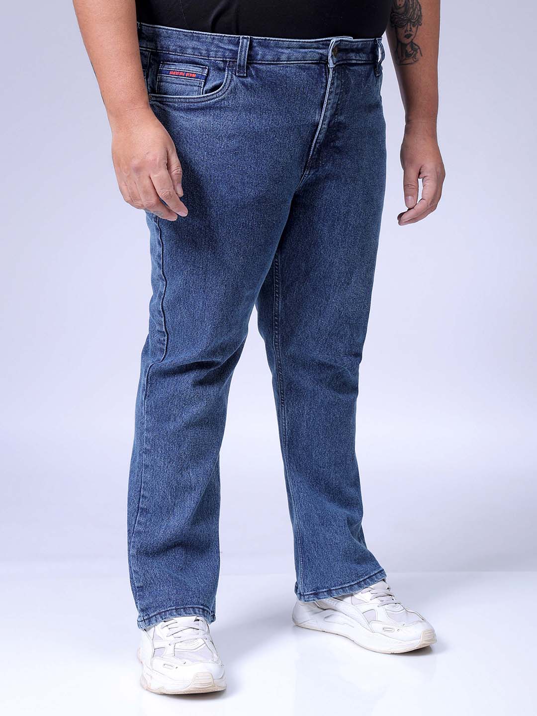 Men's Blue Bootcut Fit Casual Jeans