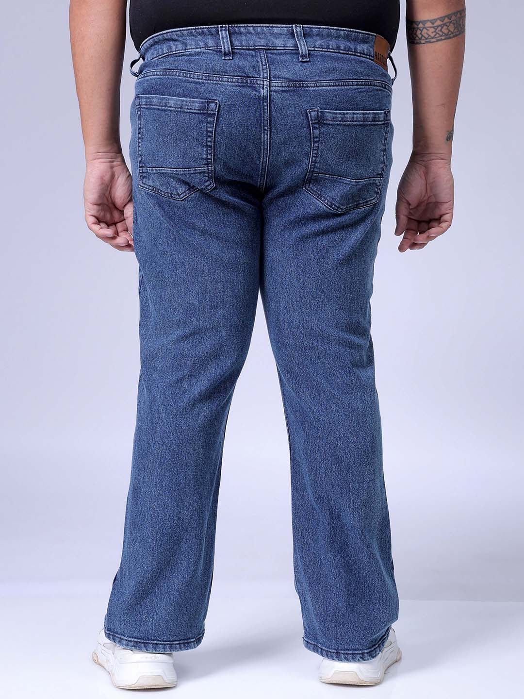 Men's Blue Bootcut Fit Casual Jeans