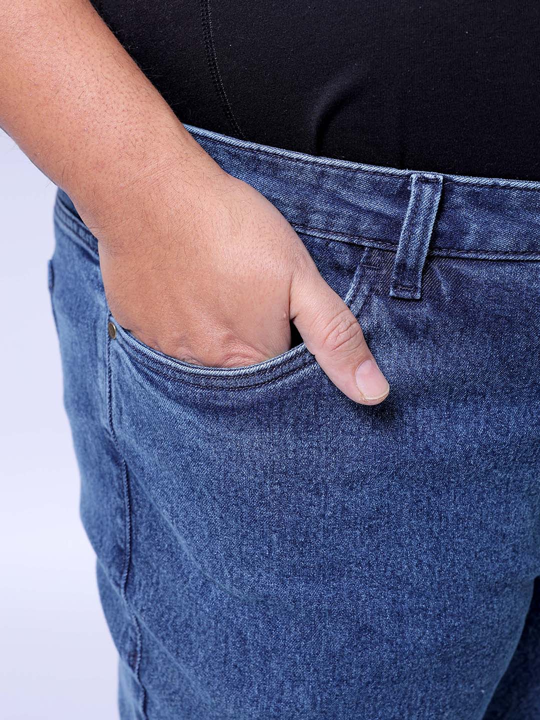 Men's Blue Bootcut Fit Casual Jeans