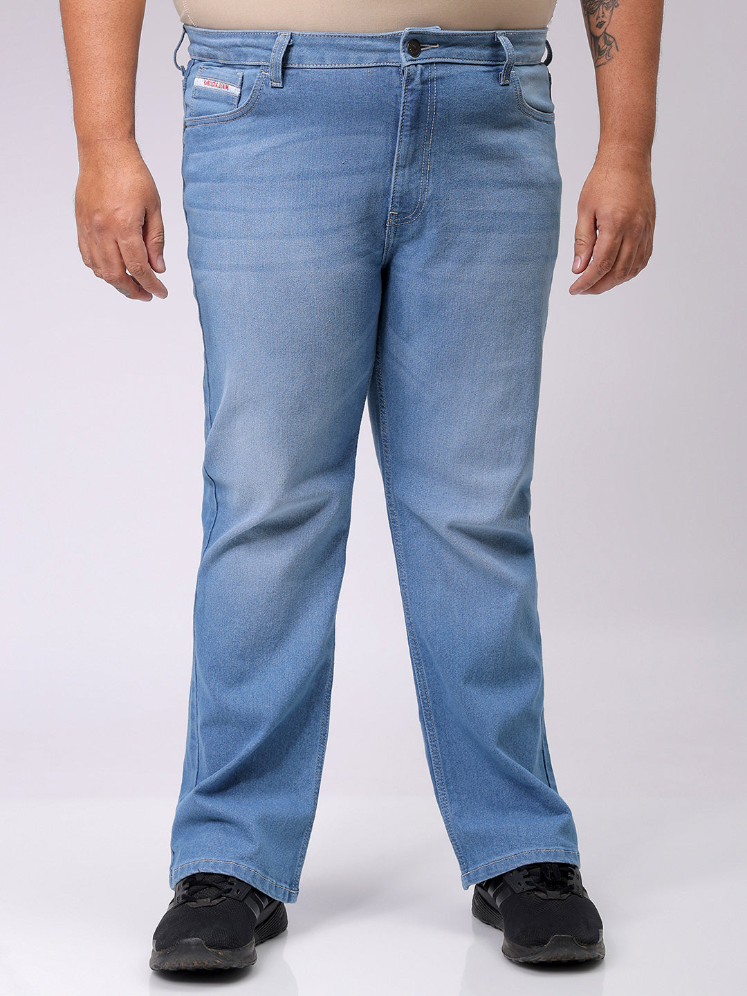 Men's Blue Bootcut Fit Casual Jeans
