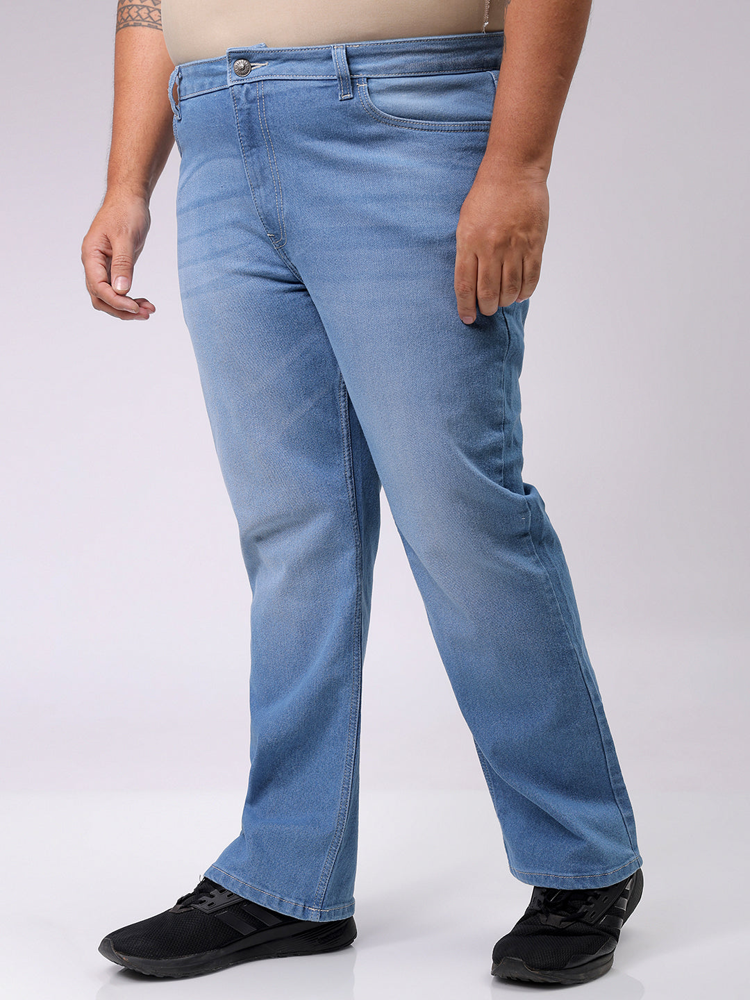 Men's Blue Bootcut Fit Casual Jeans