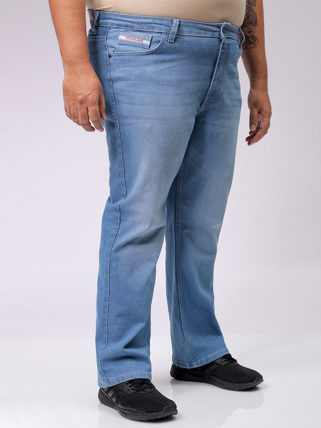 Men's Blue Bootcut Fit Casual Jeans