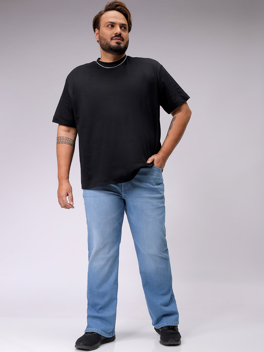 Men's Blue Bootcut Fit Casual Jeans