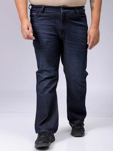 Men's Plus Size Bootcut Solid Jeans