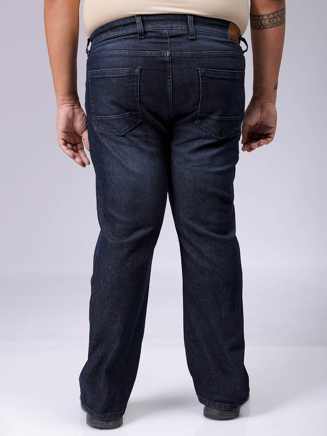 Men's Plus Size Bootcut Solid Jeans