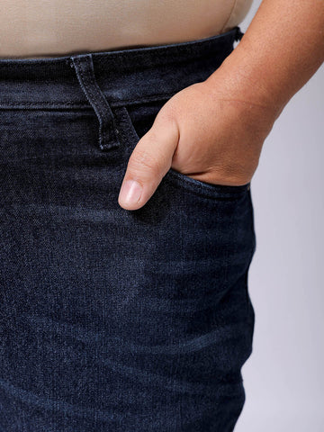 Men's Plus Size Bootcut Solid Jeans