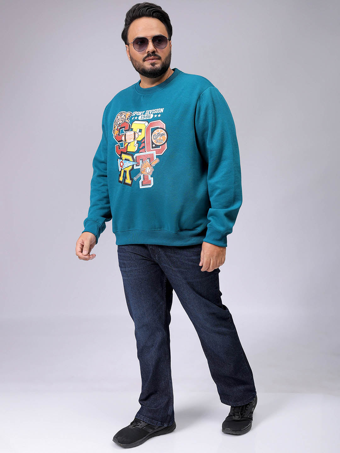 Men's Plus Size Bootcut Solid Jeans