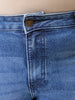 Men's Plus Size Blue Bootcut Fit Solid Stretchable Jeans