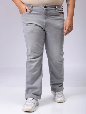 Men's Plus Size Bootcut Solid Jeans