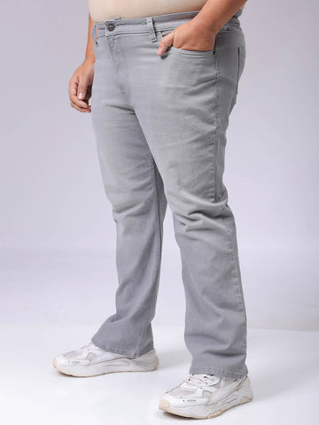 Men's Plus Size Bootcut Solid Jeans