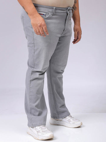 Men's Plus Size Bootcut Solid Jeans